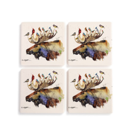 Demdaco/misc Product CSTR-MOOSE & BIRDS S/4