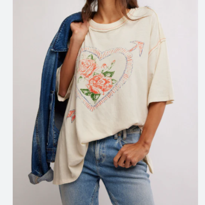 FREE PEOPLE Tee - Love Rose