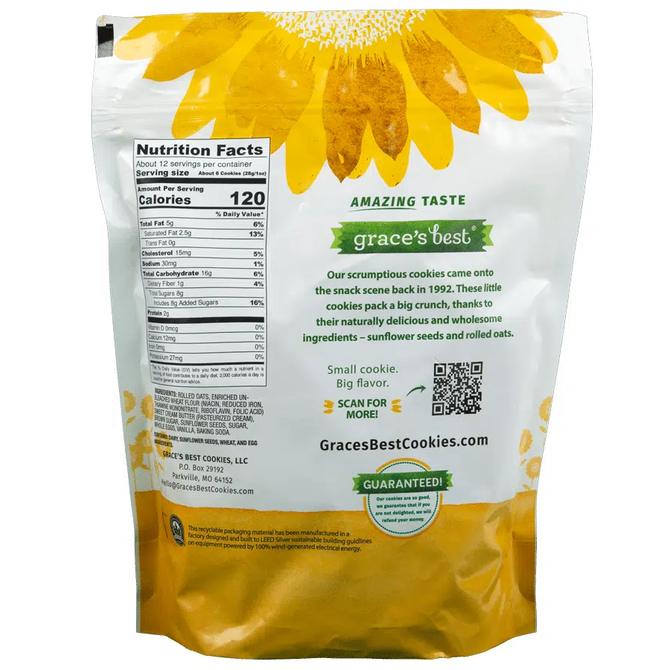 GRACE'S BEST COOKIES Sunflower Cookies - Original