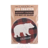 Carson Inc Car Coaster - Bear Plaid Colorado