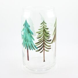 1 BRILLIANT GIFT Glass Can - Pine Trees