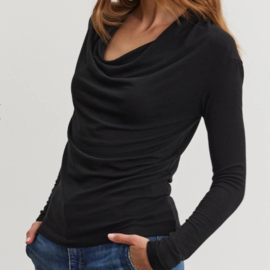 Velvet Top - Patty Long Sleeve Cowl Neck