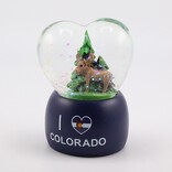 SAVE ON GOODS SNOWGLOBE-Heart Colorado w/Moose