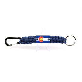 Monterey KEYCHAIN-PARACORD BLUE CO FLAG