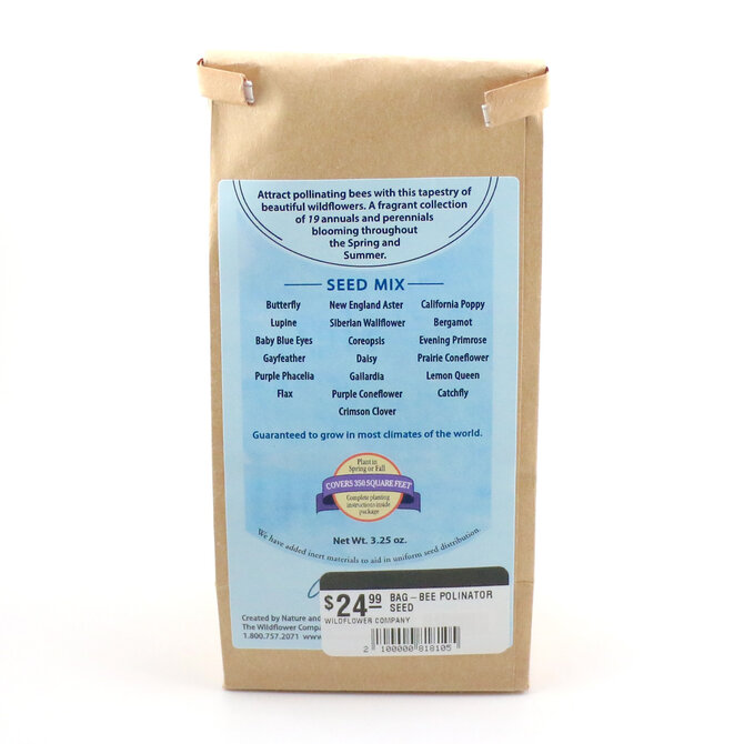 WILDFLOWER COMPANY BAG-BEE POLLINATOR SEED