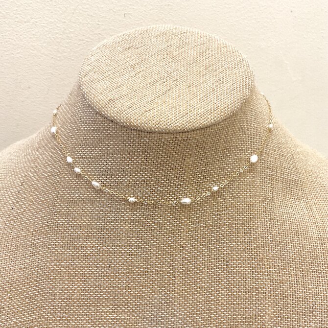 Chan Luu Necklace - Freeform White Pearl Mix