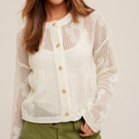 HEM & THREAD Cardi - Open Stitch Floral