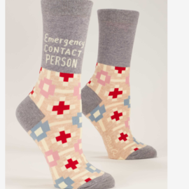 Blue Q W Socks - Emergency Contact