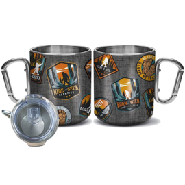 Carabiner Mug w/ Lid - Bigfoot Patch Carabiner Mug w/ Lid - Bigfoot Patch