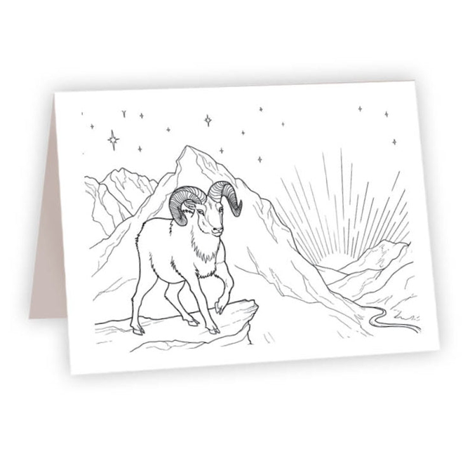 CARD-COLOR BIGHORN SHEEP