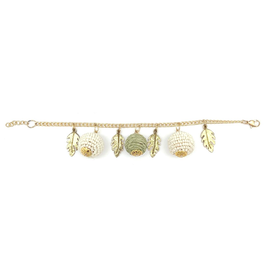 Anju Jewelry Bracelet - Sphere Leaf Charms