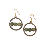 Anju Jewelry Earring - Unakite w/ Brass