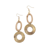 Anju Jewelry Earring - Rafia and Wire Wrapped