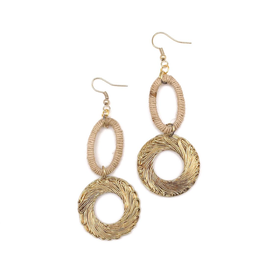 Anju Jewelry Earring - Rafia and Wire Wrapped