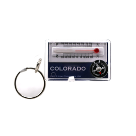 Colorado Flag Compass and Thermometer Keychain