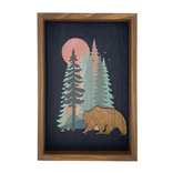 BARRY OWEN INC PLAQUE-Bears/Trees Vertical