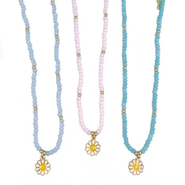 BARRY OWEN JEWELRY Necklace - Beaded Daisy Enamel Small