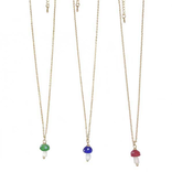 BARRY OWEN JEWELRY Necklace - Glass Mushroom Charm Assorted