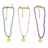 BARRY OWEN JEWELRY Anklet - Beaded Daisy Assorted