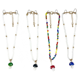 BARRY OWEN JEWELRY Anklet - Glass Mushroom Beaded
