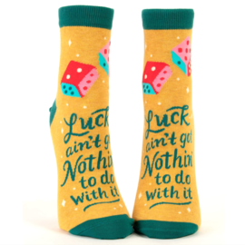Blue Q SOCKS-Luck Ain't Nothin