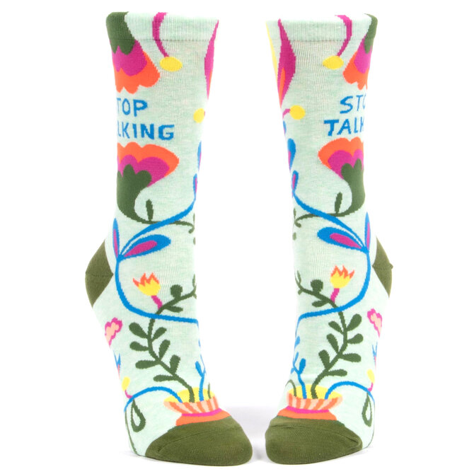 Blue Q SOCKS-Stop Talking
