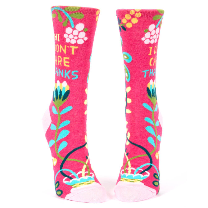 Blue Q SOCKS-Hi I Don't Care Thanks