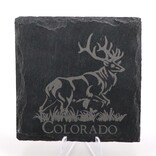 WESTERN WOODS Coaster - Elk Colorado Slate WESTERN WOODS Coaster - Elk Colorado Slate