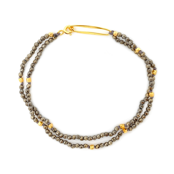 Bronwen Verona Bracelet - Pyrite 24K/Sterling Silver
