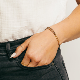 Bronwen Verona Bracelet - Pyrite 24K/Sterling Silver