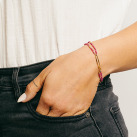 Bronwen Verona Bracelet - Ruby 24K/Sterling Silver