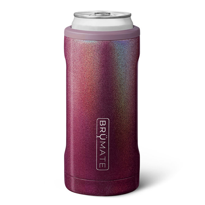 Brumate HOPUSULATOR SLIM - Glitter Merlot 12OZ
