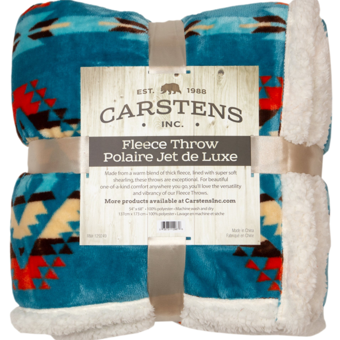 CARSTEN'S INC. Throw Blanket - Turquoise Southwest