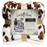 CARSTEN'S INC. Throw Blanket - Cowhide Tri-Color