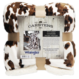 CARSTEN'S INC. Throw Blanket - Cowhide Tri-Color