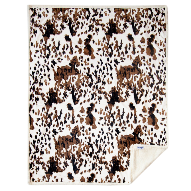 CARSTEN'S INC. Throw Blanket - Cowhide Tri-Color
