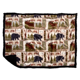 CARSTEN'S INC. Dog Blanket - Vintage Lodge Black S/M