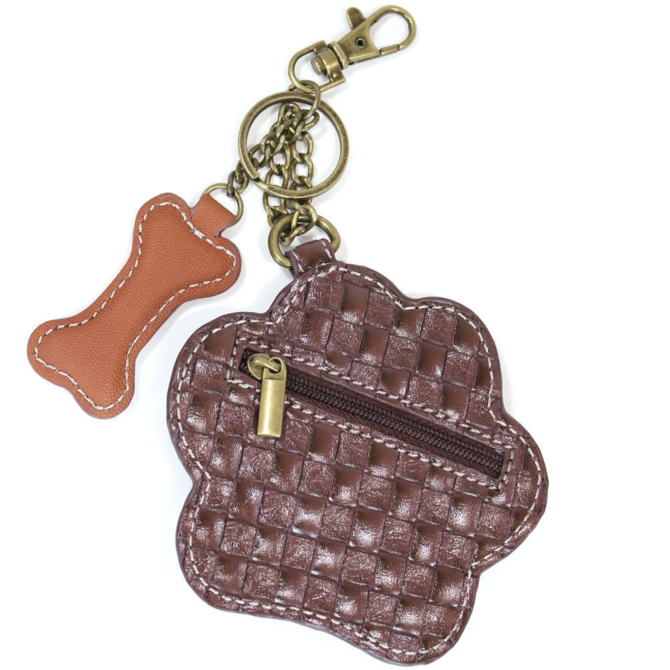 Chala Group Inc Coin Purse/FOB - Pawprint Ivory