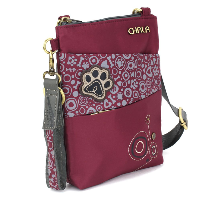 Chala Group Inc Cell X Body - Paw Print Burgundy