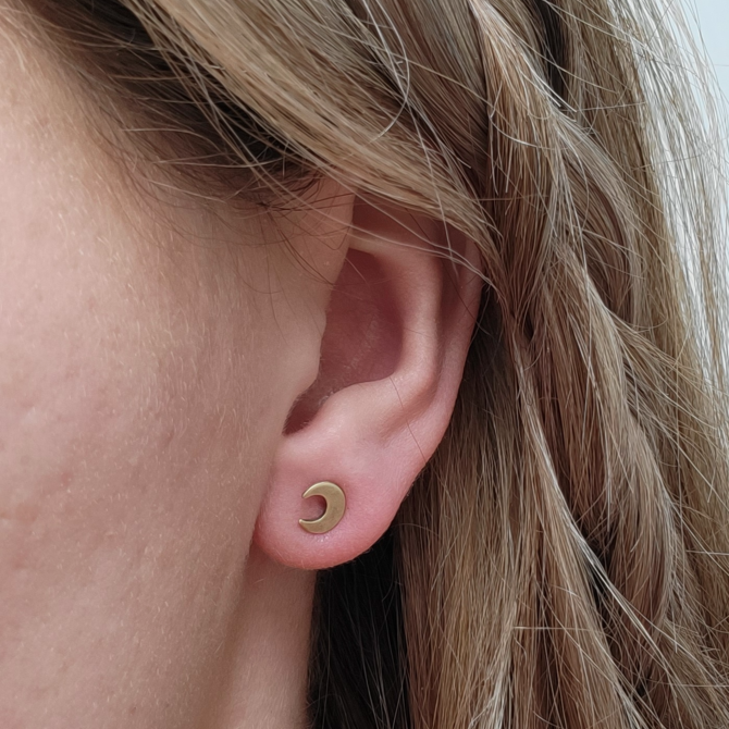 CLP Jewelry Earring - GF Crescent Studs