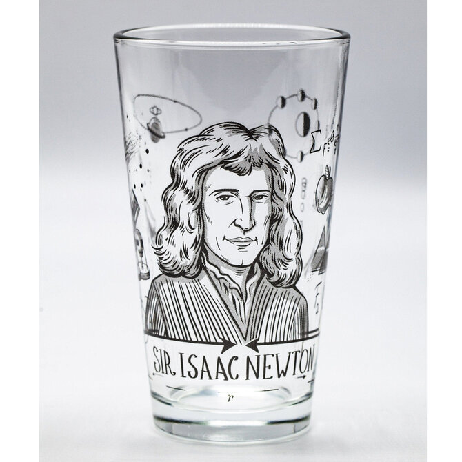 Cognitive Surplus PINT GLASS - Isaac Newton