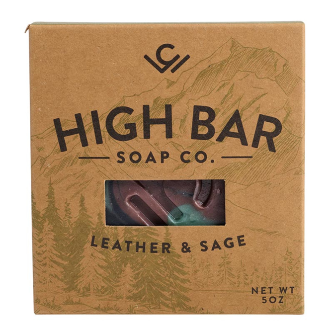 COLE WHEELER Soap Bar - Leather & Sage