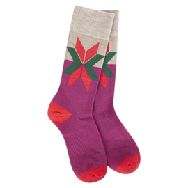 Crescent Sock Company SOCKS-FAIR ISLE BOYSENBERRY