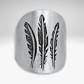 Ring - 3 Feathers Matte Silver