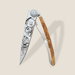 DEEJO KNIFE - Juniper Wood/Watch Movement