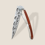 DEEJO KNIFE-Coral Wood/Horses