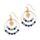 Demdaco/misc Product Earrings - Beaded Indigo Demdaco/misc Product Earrings - Beaded Indigo