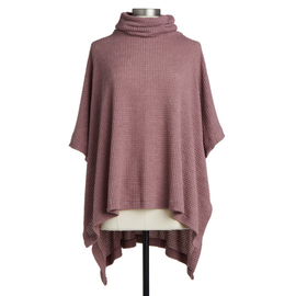 Demdaco/misc Product Poncho - Dusty Rose Waffle