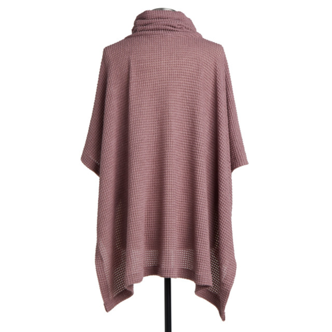 Demdaco/misc Product Poncho - Dusty Rose Waffle