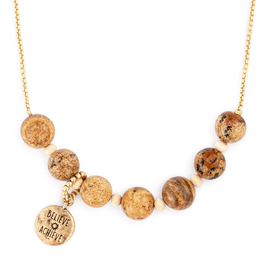 Demdaco/misc Product Necklace - 7 Days Taupe/Gold